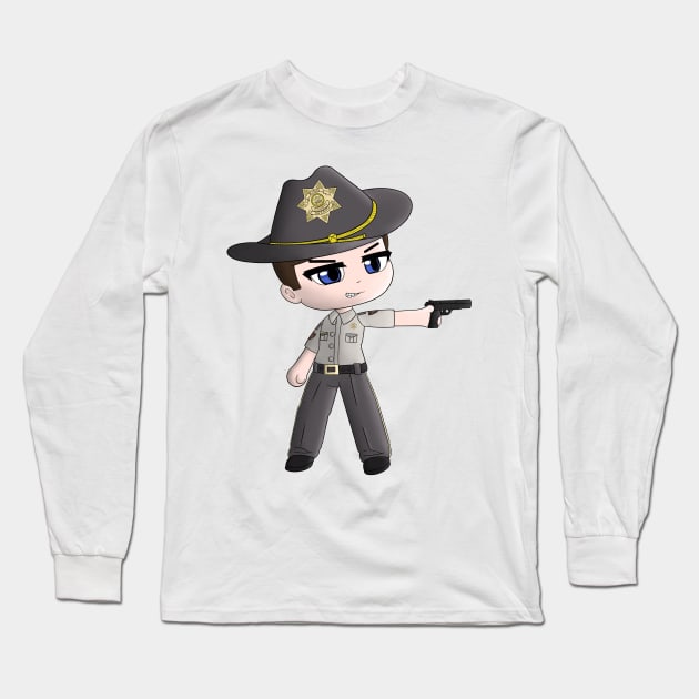 Officer Friendly Long Sleeve T-Shirt by Rae1976